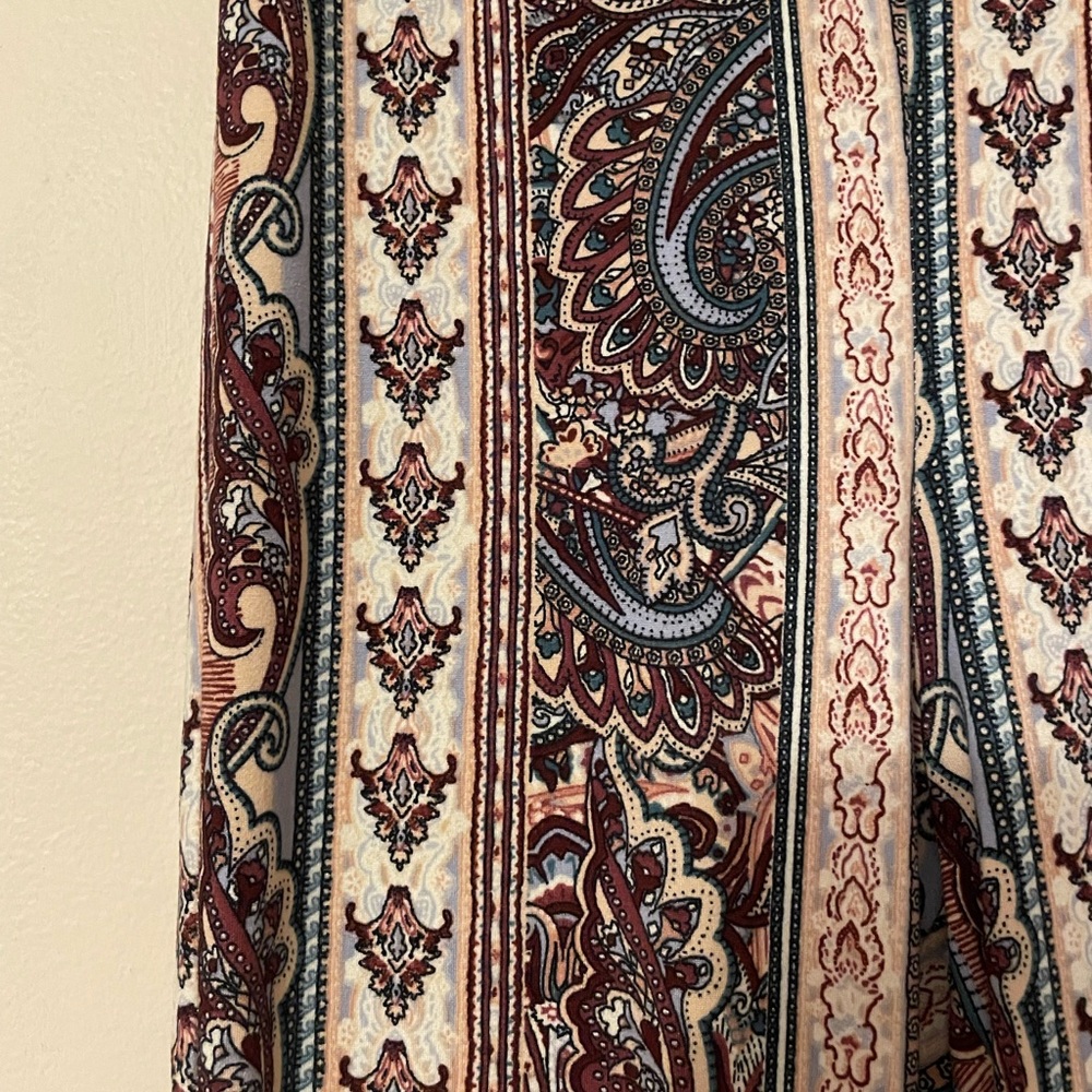 Hippie Print Flare Pants: Bear Dance